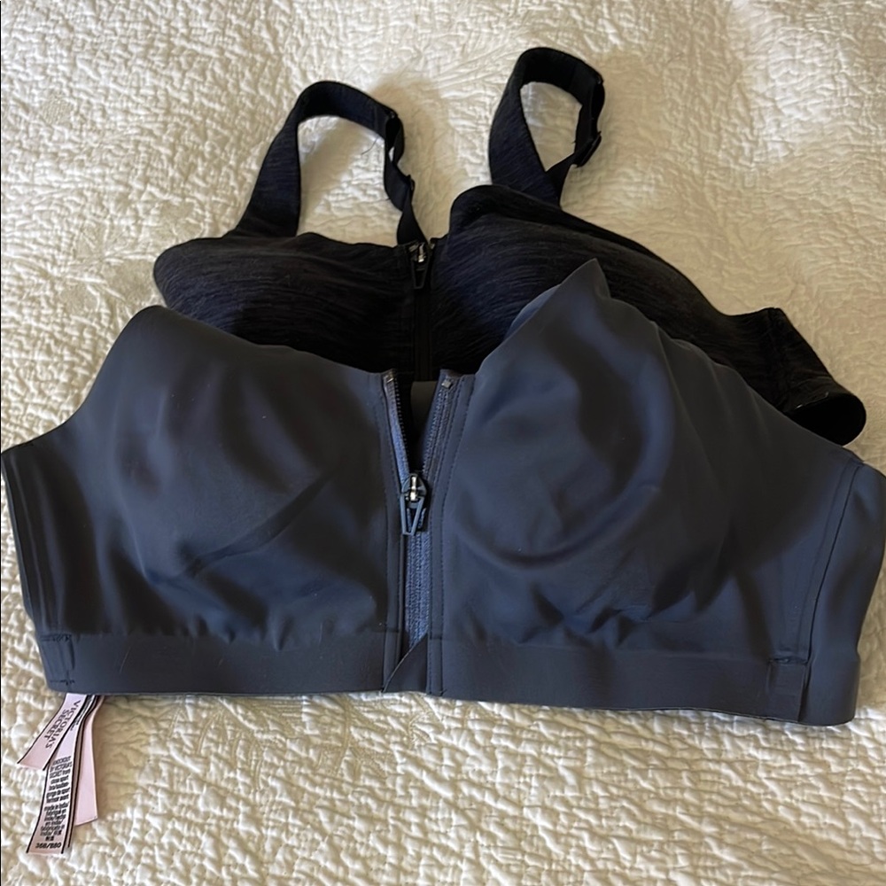 Victoria's Secret Black Bra with Front Zipper and Wide Underbust Band